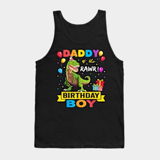 Daddy Dinosaur Funny Cute Birthday Boy Family Apparel Tank Top